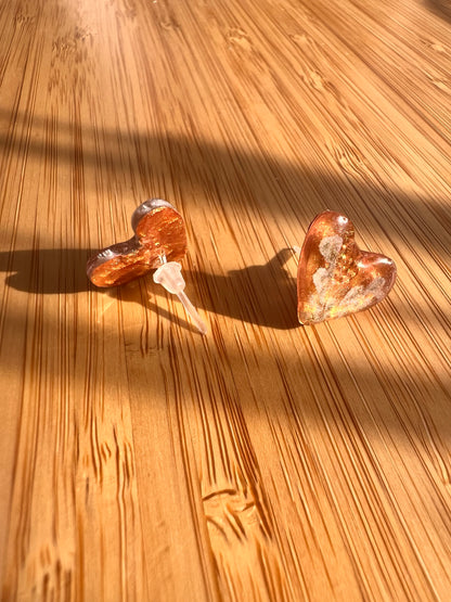 Обеци "Златно сърце"